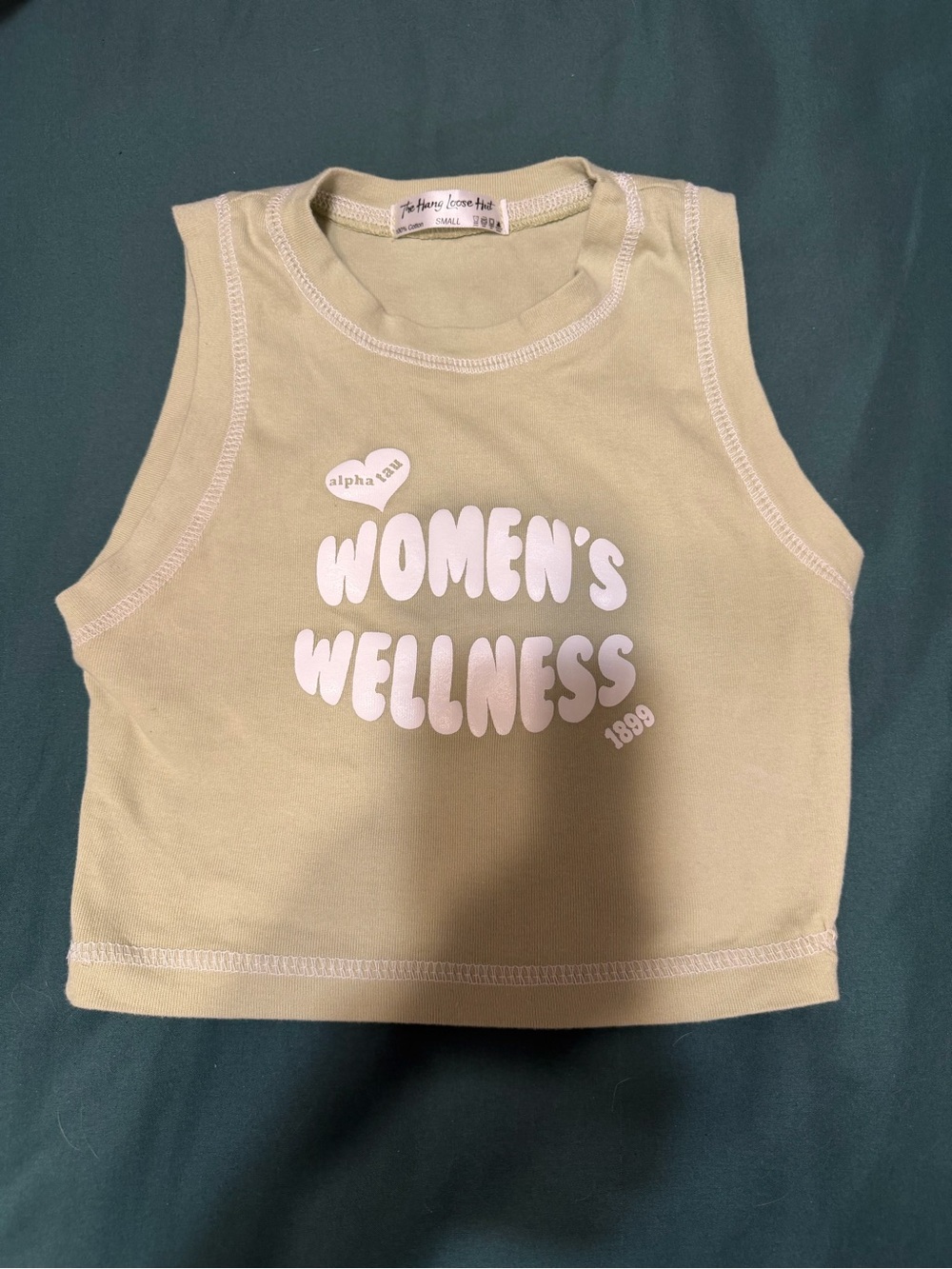 Women's Wellness Crop Tank - Sage Green